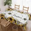 Sunflower Bee PatternRectangle Table Cloth for Table Decor Holiday Party Waterproof Reusable Tablecloth for Table Kitchen Dining