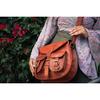 Real Goat Leather Vintage Crossbody Purse Women's Satchel Handmade Shoulder Bag