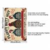 CoopChicDecor Vintage "Fluffy Butt Hut" Schild | Metall Wanddekoration für Hühnerbesitzer | Mehrzweck für Zuhause, Garten & Feiertage