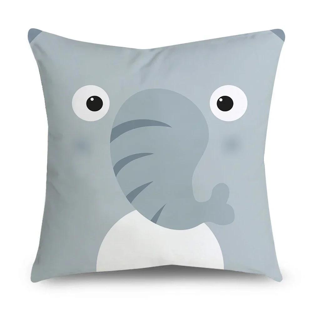 Cute Panda Cushion Cover cartoon Animal Short velvet Pillowcase For Living Room Car Sofa Chair Decorative Pillow covers 45*45cm
