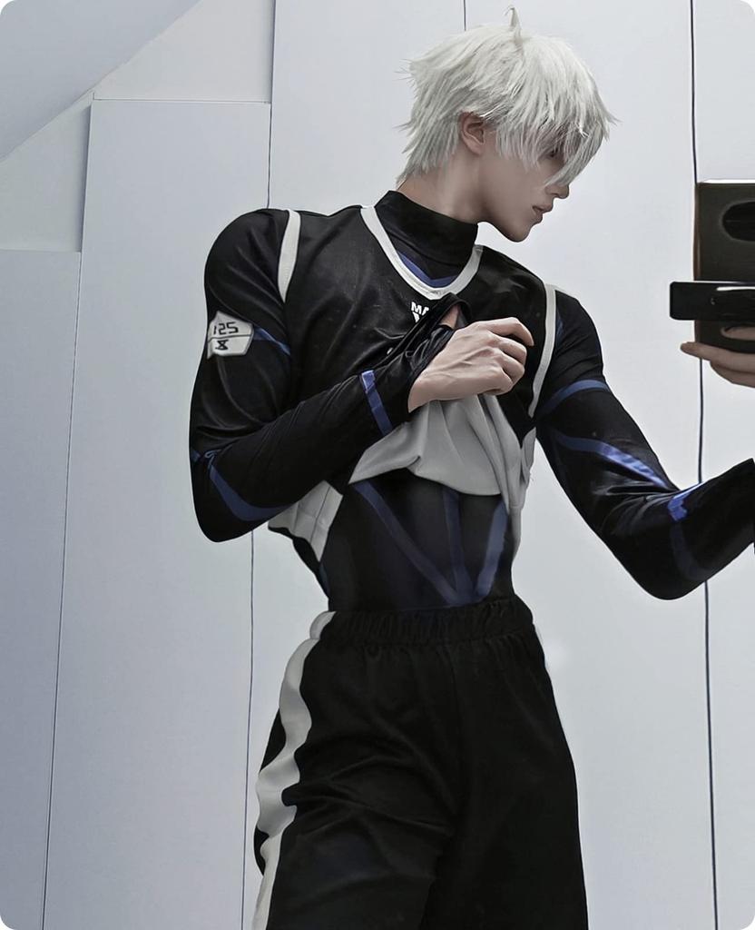 Blue Lock Cosplay Nagi Seishiro Cosplay Kostyme med Nagi Seishiro Fotballtreningslag Nagi Bygning Første Drakt Nummer Blue Lock Rang 251 Seishiro