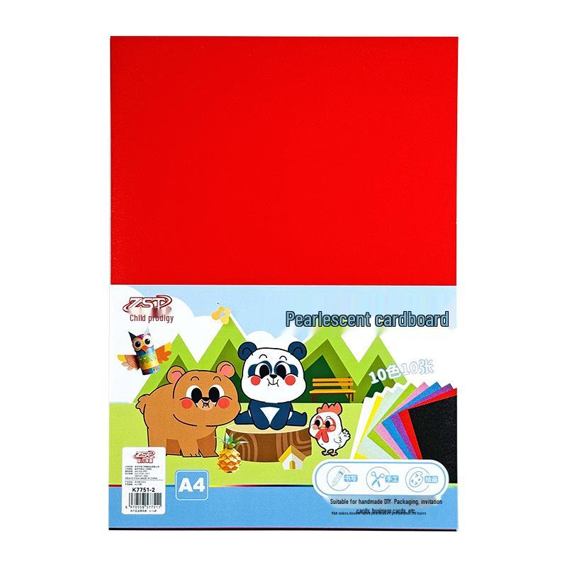 In Stock: A4 Pearlescent Colored Cardstock, Mixed Colors, 200g, for Handmade and Hand-Painted Greeting Cards