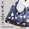 Large Cute Cartoon Foldable Shopping Tote Bag - Eco-Friendly, Portable, and Spacious 