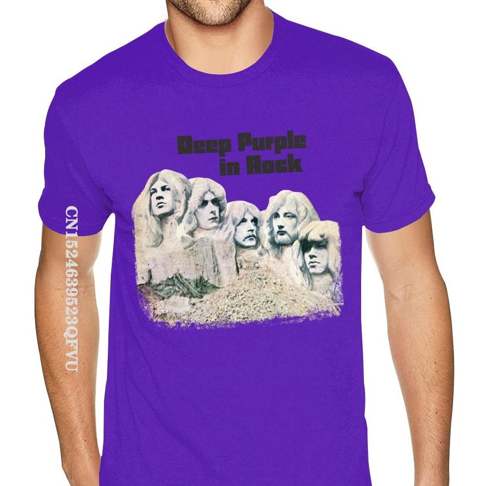 Bawełniana koszulka Deep Purple In Rock Plus Size Boyfriend's Port Koszulki Normalne Męskie Koszulki Najnowsza Bawełniana Koszulka Grupa