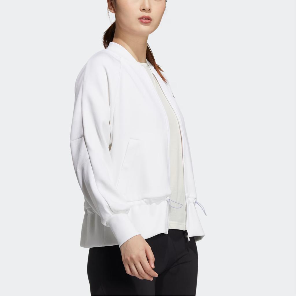 Adidas Solid Color Windproof Running Training Breathable Casual Sports Jacket Women Jackets White H07390