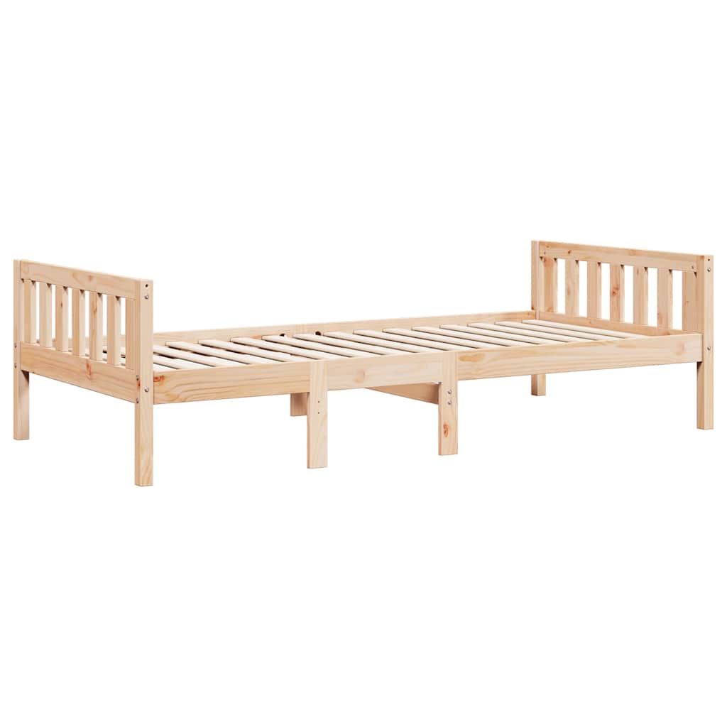 Vidaxl Łóżko Dziecięce Bez Materaca, 90X190 Cm, Lite Drewno Sosnowe