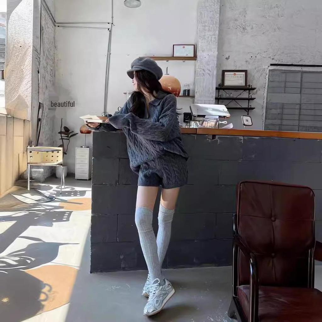 2024 Spring Women's Soft Solid Color Twisted Lapel Sweater - Fresh, Comfortable, and Loose Fit