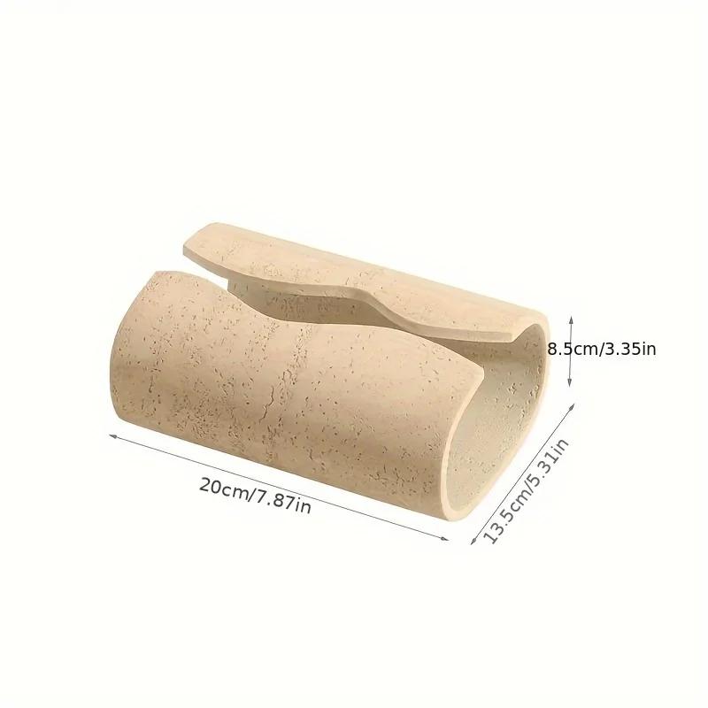 Vintage Cave Stone Tissue Box Resin Coffee Table  Napkin Paoper Organizer Modern Lotion Bottle Bathroom Livingroom Decoration