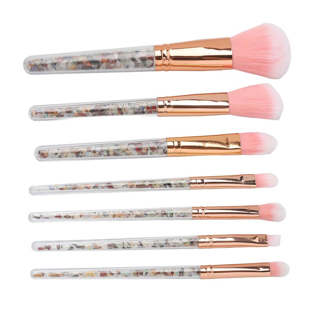 7PCS Makeup Brush Set Foundation Powder Concealers Eye Shadows Soft Brush Stylish Handle Cosmetic Tool