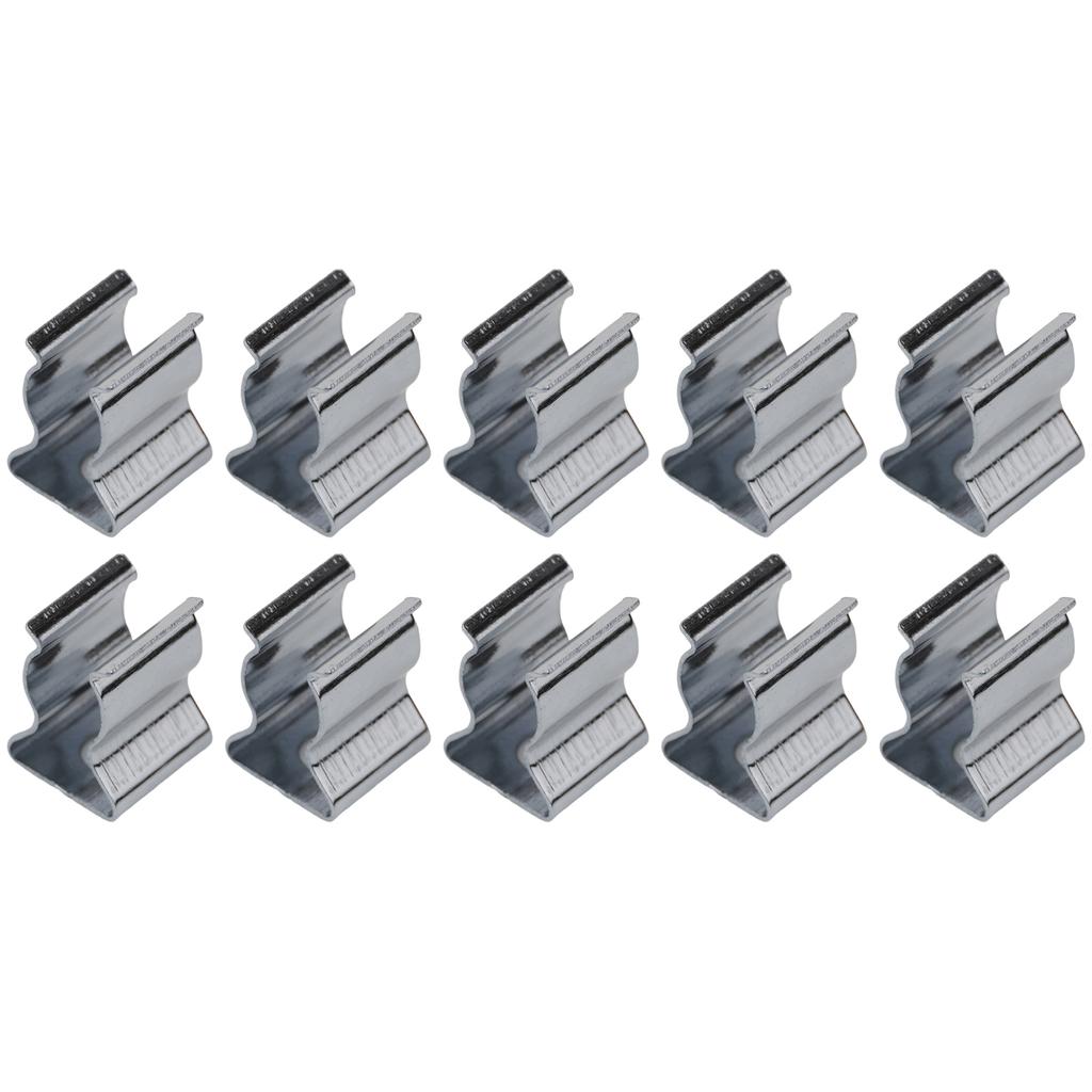 10pcs Clips Tool Holder Clips Courtyards Manganese Steel Replacement SPRING TERRY Clips Silver Professional Tool For Garages