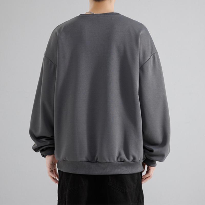Spring and Autumn New Men's Loose Casual Long Sleeve Sweatshirt