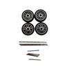1 Set Diy Accessories 1/64 Model Wheels With Slicks Rubber Tires For Toy Model Petal Wheel Diecast Cars Refiting Parts