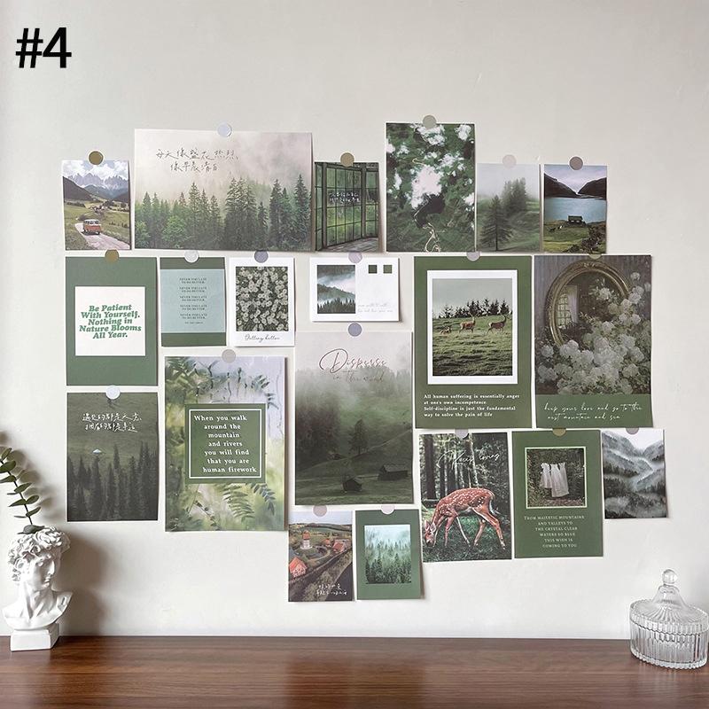 6/915/20pz Carte Ins Biglietto Messaggio Cartolina Decorazione Muro Camera da Letto Adesivi Murali Decorativi Decorazione Stanza Oggetti di Scena per Fotografia