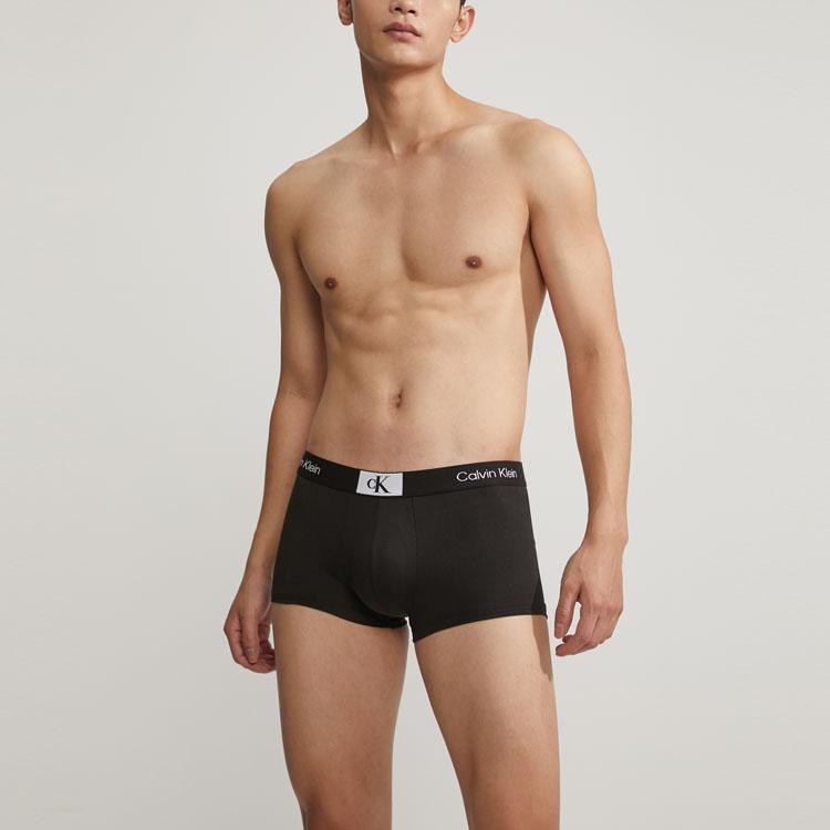 Calvin Klein Ck96 Series Small Square Logo Letter Embroidery Print Boxer Shorts Men Underwear Black NB3406-006