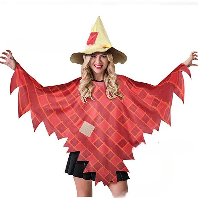 Felt Witch Hat Orgy Halloween Sunflower Hemp Rope Patch Felt Hat Witch Pointed Horn Hat Rice Straw Hat