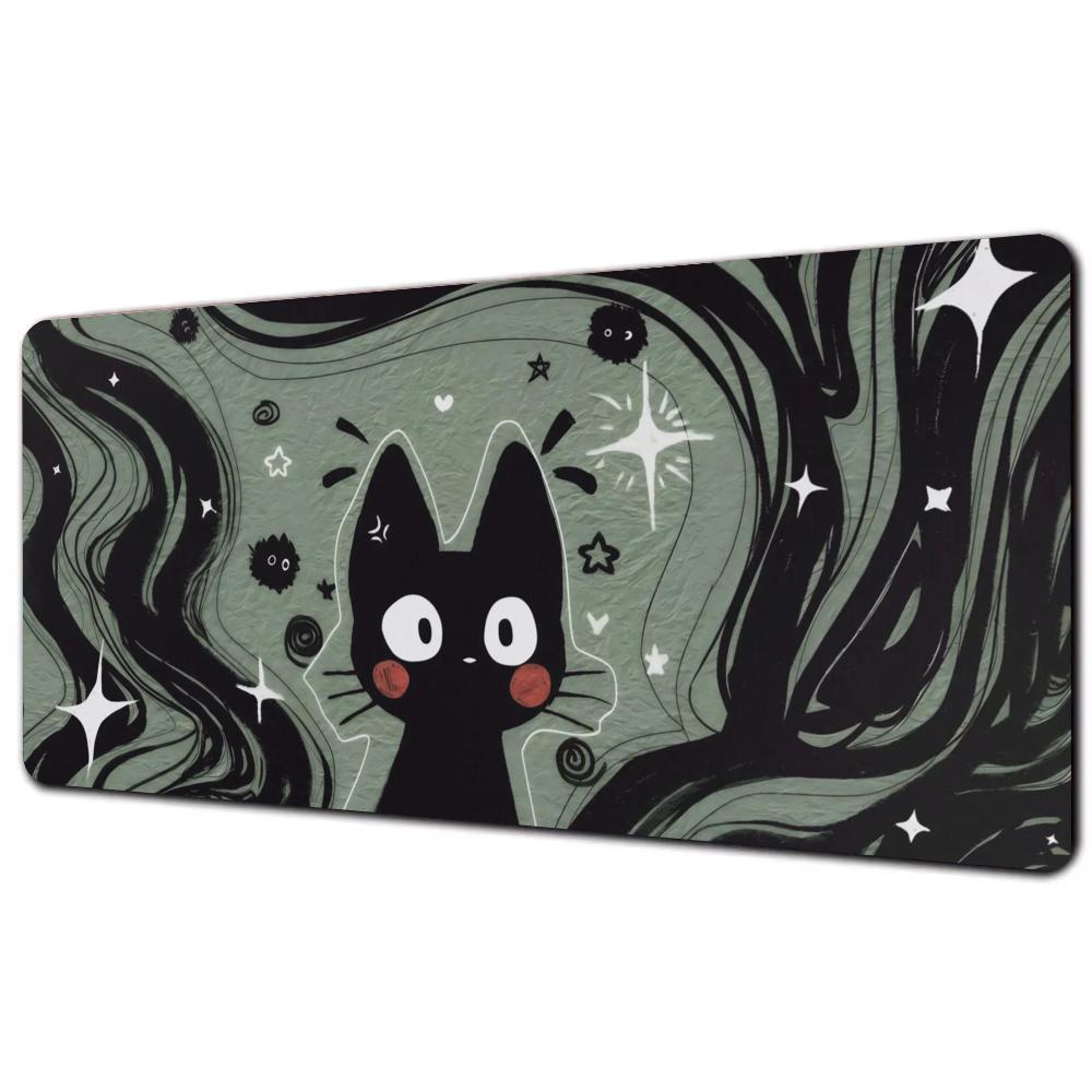 Line Cat Mouse Pad Office Mouse Pad with Wrist Support Games Desk MattNonSlip desk matGaming Mouse pads