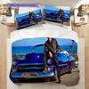 Johnny Hallyday Three-piece set (1 * duvet cover + 2 * pillowcase, without core) 2D Flat Christmas birthday gift Soft and comfortable Bedding set