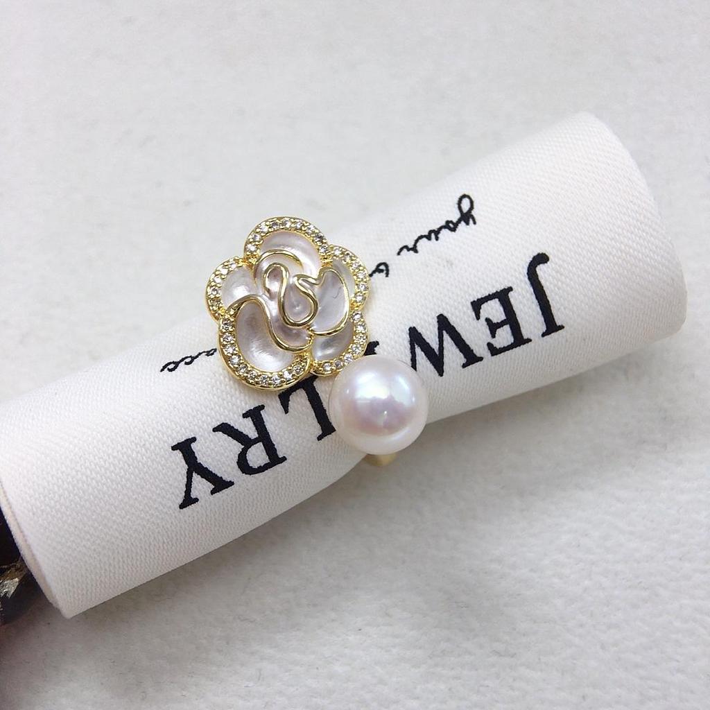 Zhuji Adjustable Camellia Pearl Ring - Natural Freshwater Pearl Jewelry