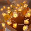 LED Rose Fairy String Lights - Flashing Floral Bedroom Decor, Battery-Powered Romantic Wedding & Party Lights