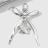 Heart Embellished Silver Leather Bowknot Key Rings Unique Accessory for Backpacks and Purses for the Modern Woman
