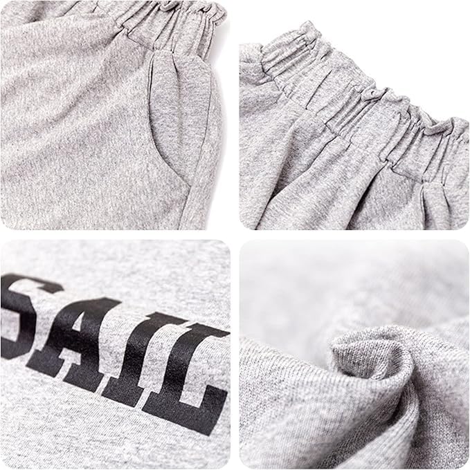 Rolanko Summer Sportswear Short Sleeve and Size 120 Girls' Set, T-Shirt Culottes, Gray,