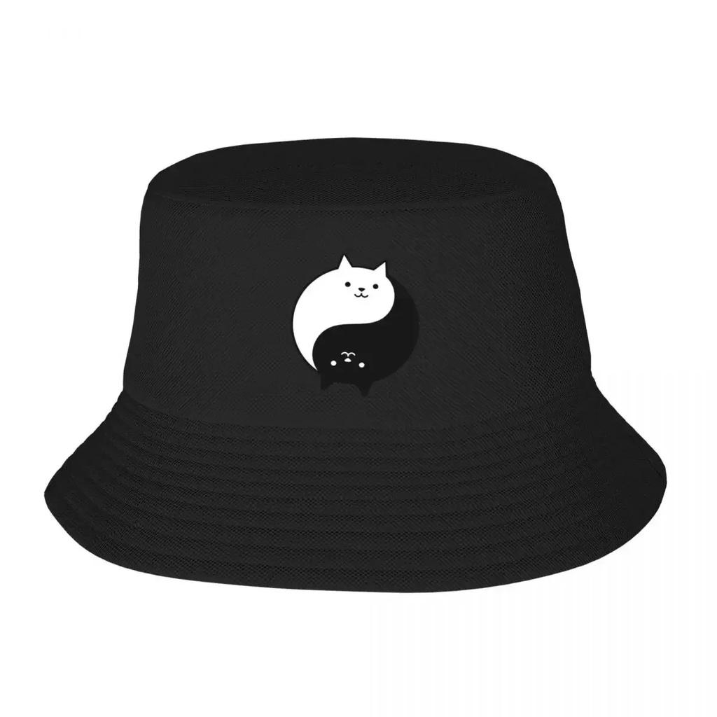 Ausgeglichene Katze Yin Yang Eimer Snapback Custom Damen Strand Outlet 2024 Herren Eimerhut