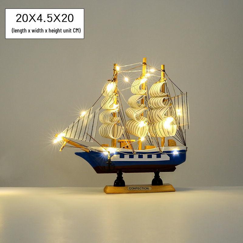 Oturma Odası veya Açılış Töreni İçin Mezuniyet Sezonu Ahşap Yelkenli Süsü