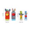 Cute Wrist Strap Rattles Socks Cartoon Wristband Sock Set Adjustable Brain-Development Newborn Infant Gifts