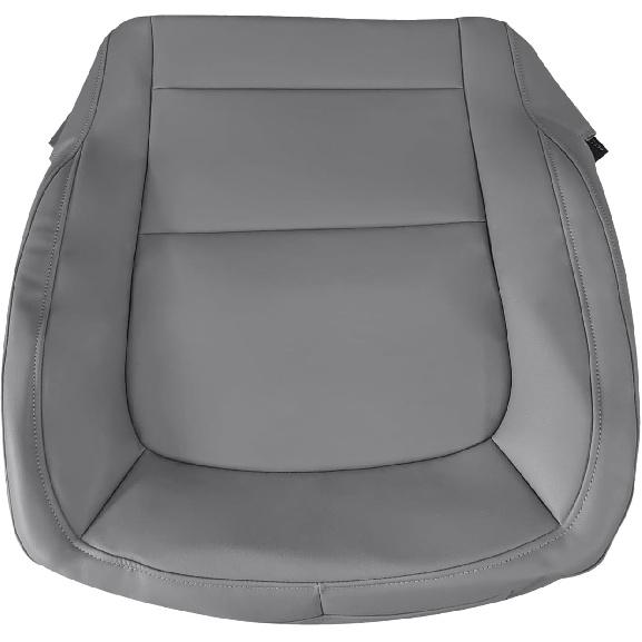 Driver Side Bottom Replacement Leather Seat Cover Gray #H2U or H0U Compatible with Chevy Colorado GMC Canyon 2015 2016 2017 2018 2019 2020 2021 2022