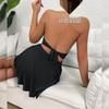 European & American Women's Fashion V-Neck Bodycon Bandage Mini Dress - Backless & Sexy 2025 Collection