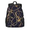 Gold Chains Backpack Teen Palm Leaf Print Large Backpacks Polyester Funny School Bags Camping Colorful Rucksack