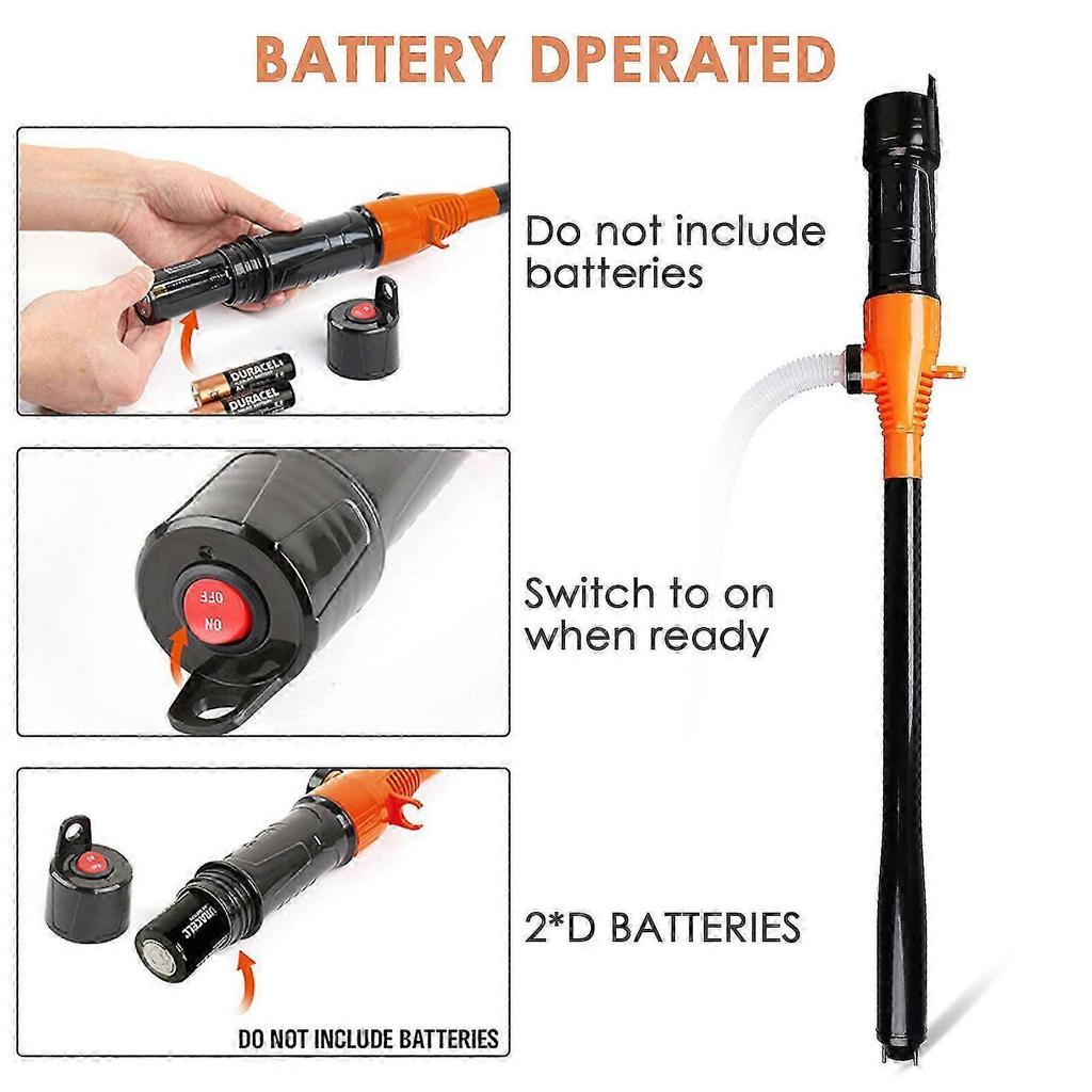 Battery Operated Liquid Transfer Pump Hand Held Electric Liquid Siphon Pump Portable Pump for Fuel Oil Water Gas Fish Tank 25-26s
