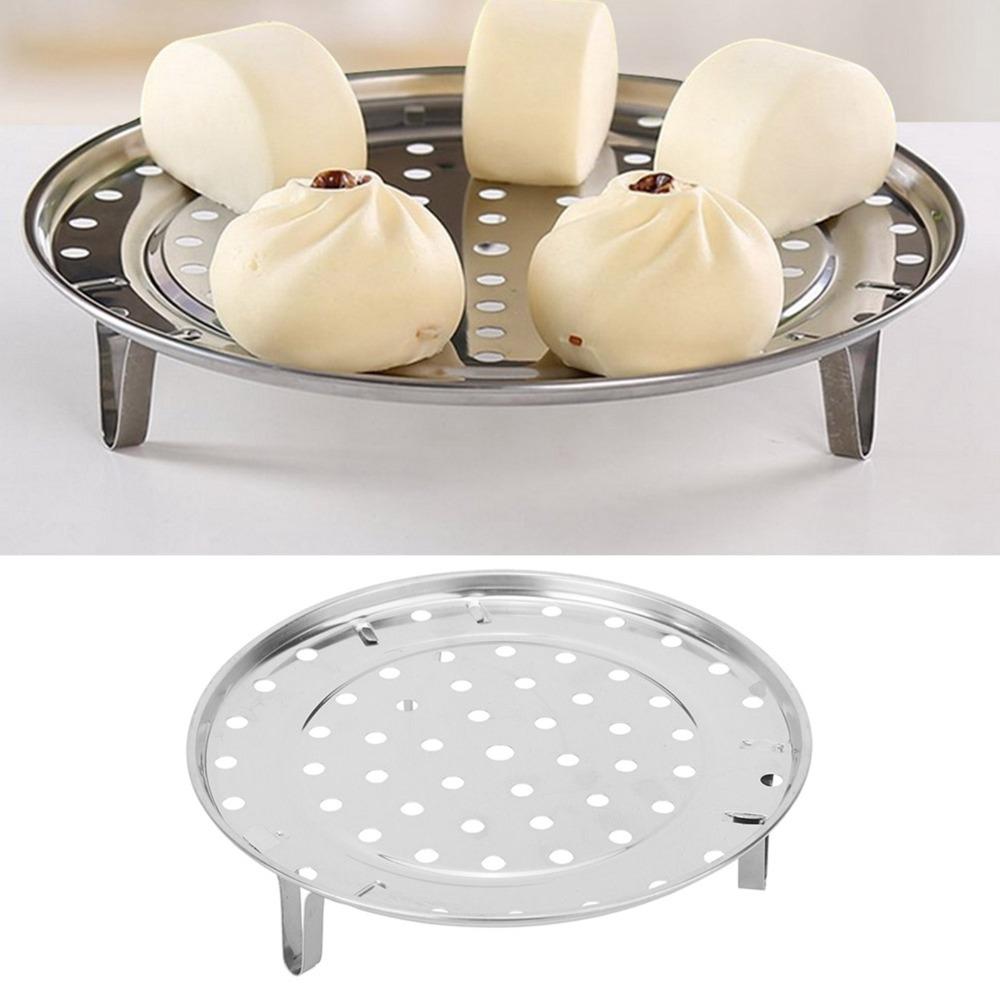 Round Shape Steam Holder Stainless Steel Steaming Plate Durable Steam Rack Stand Crock Pots