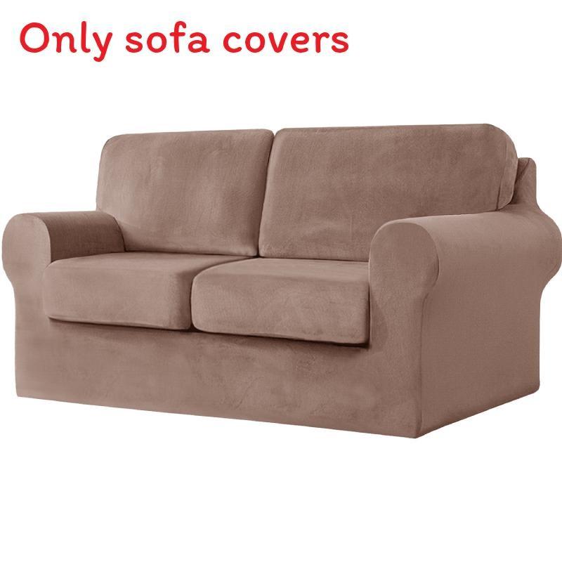 Elastic Polyester Sofa Cover For One Two Three Seat Sofas With Antiwrinkle And Easy Clean Functionality