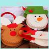 Adorable Santa Claus And Snowman Cartoon Gift Bags For Kids Christmas Treats