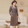 Rochie Midi Elegantă YUZHAOLIN cu Aspect de Două Piese pentru Femei de Vârstă Mijlocie