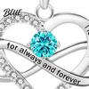 Love Message Necklace Heart for Women Romantic I You Forever