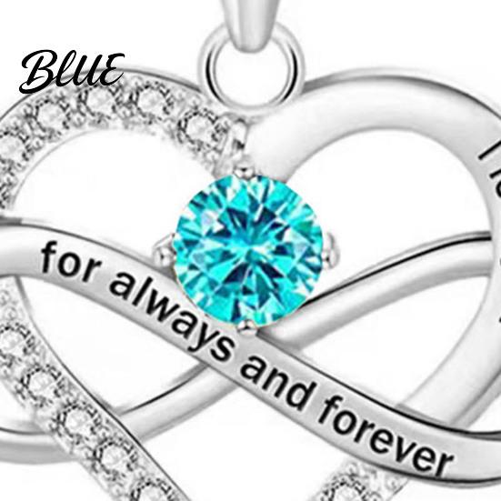 Love Message Necklace Heart for Women Romantic I You Forever