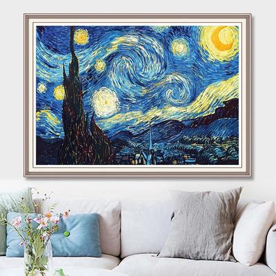 Decorazione Casa 3D Fai da Te Ricamo Diamante Van Gogh Notte Stellata Kit Punto Croce Pittura Diamante Olio Astratto Resina