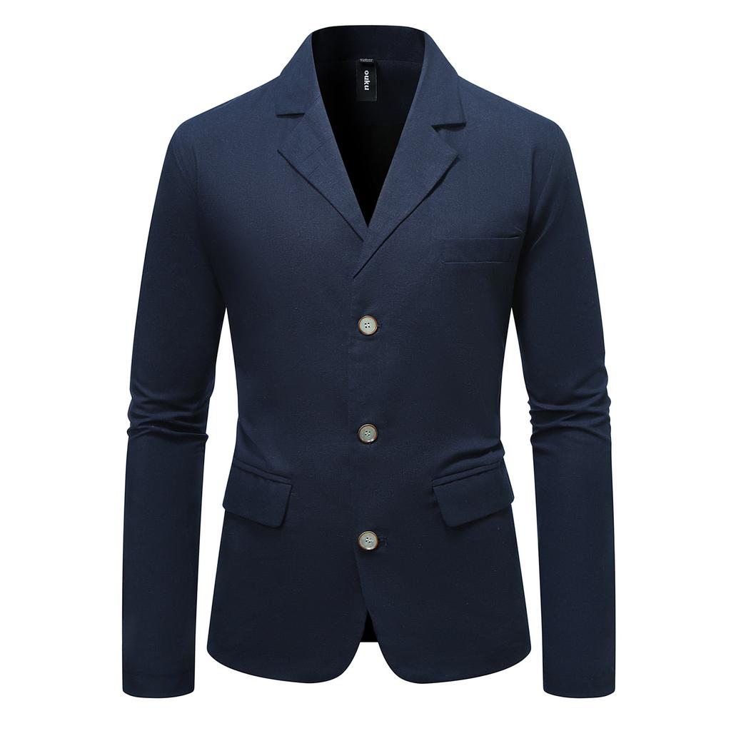 Pánský jednořadý britský módní ležérní oblek sako pro mládež