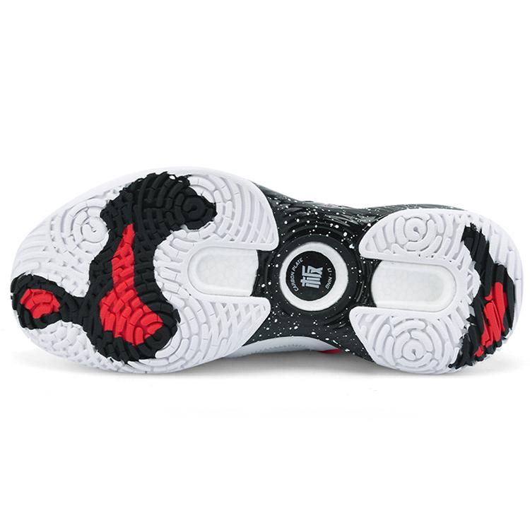 Li Ning Badminton Shoes Unisex Mid Top Black/White/Red AYAS024-2