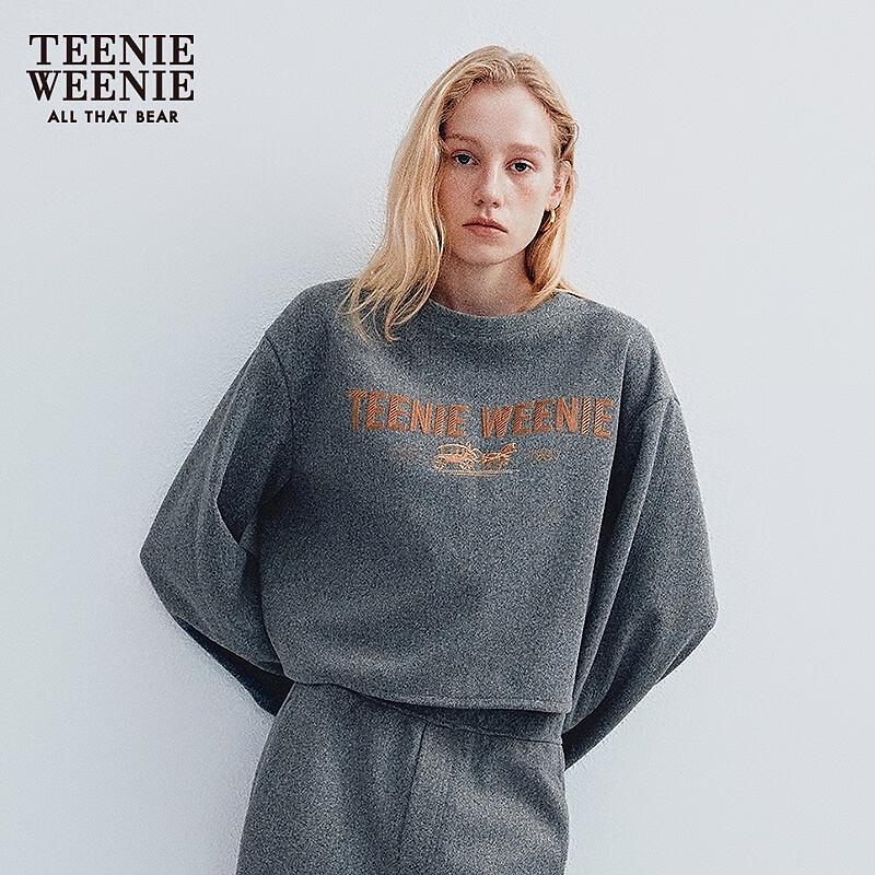 

Teenie Weenie Women s Letter Print Lantern Sleeve Sweatshirt M