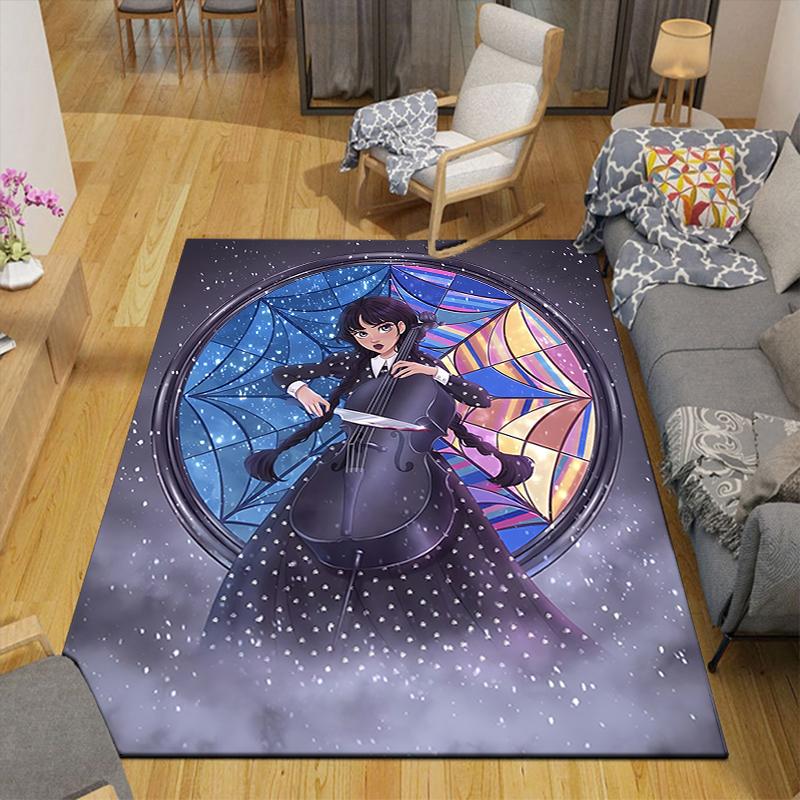 1Pc Spider Web Cello Dream Rug, Office Carpet Indoor Outdoor Doormat, Non-Slip Soft, Living Room, Christmas Halloween Gift M929334