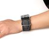 Fashion Casual Wristband Personalized PU Leather Watchband Men Women Trendy Hip-Hop Double-Row Buckle Wristband Watchband Strap