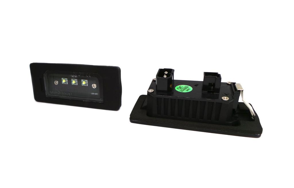 Bmw Lampki Tablicy Rejestracyjnej Led 2X600Lm, Zestaw 2Szt Czarna