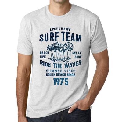 Ανδρικό Vintage Μπλουζάκι Γραφιστικό T Shirt Ομάδα Surf 1975 Vintage Λευκό
