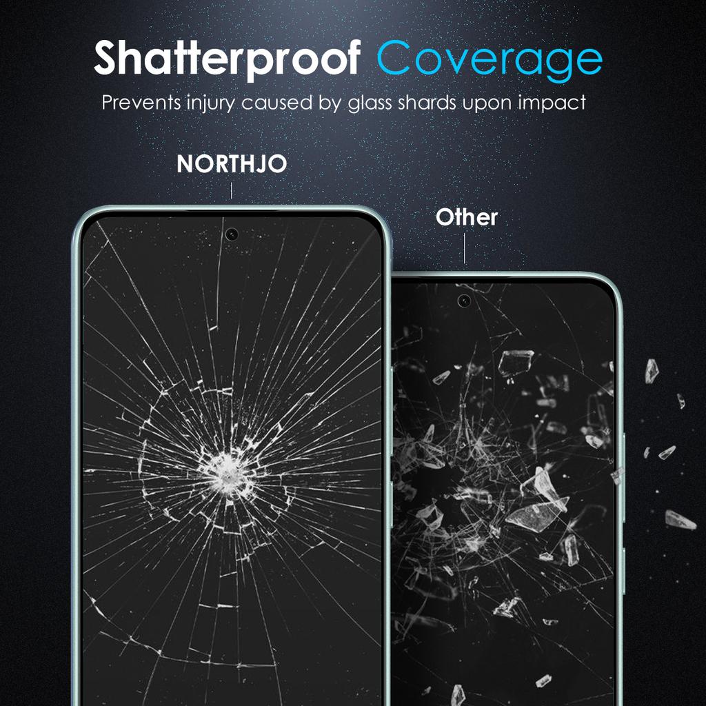 NORTHJO A+ For Xiaomi Redmi Note 14 5G/14 4G (163.25x76.55x8.16mm) Screen Protector High Aluminum-Silicon Film 0.3mm 2.5D,Black