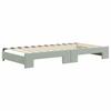 Pull Out Daybed Light Grey 100x200 cm Velvet