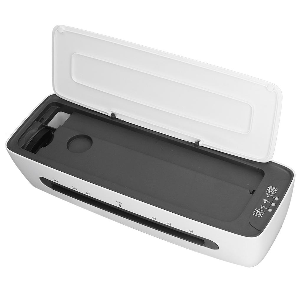Photo Laminating Machine Hot Cold A4 Laminator with 12 Laminating Sheets Hole Punch Paper Cutter Corner Rounder EU Plug