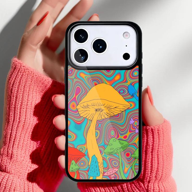 Magic Trippy Mushroom Psychedelic Phone Case for iPhone 17 16 15 14 13 Pro Max Back Cover for 12 11 Pro Coque